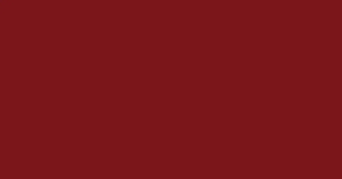 #7a161b falu red color image