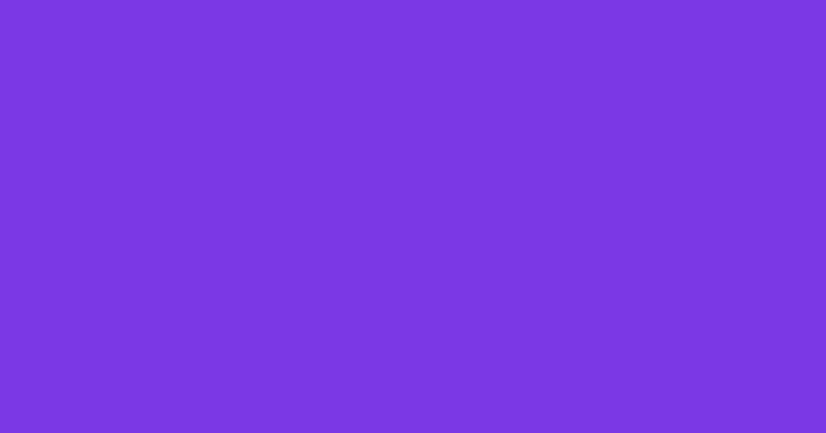 #7a38e4 purple heart color image