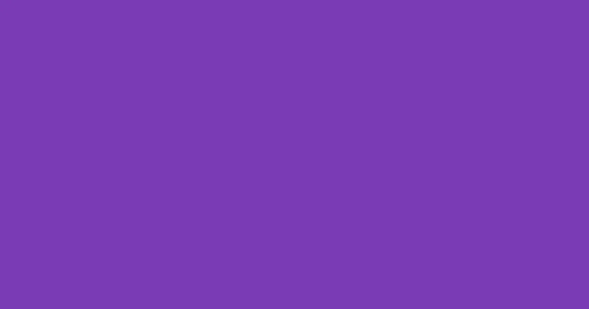 #7a3bb4 purple heart color image