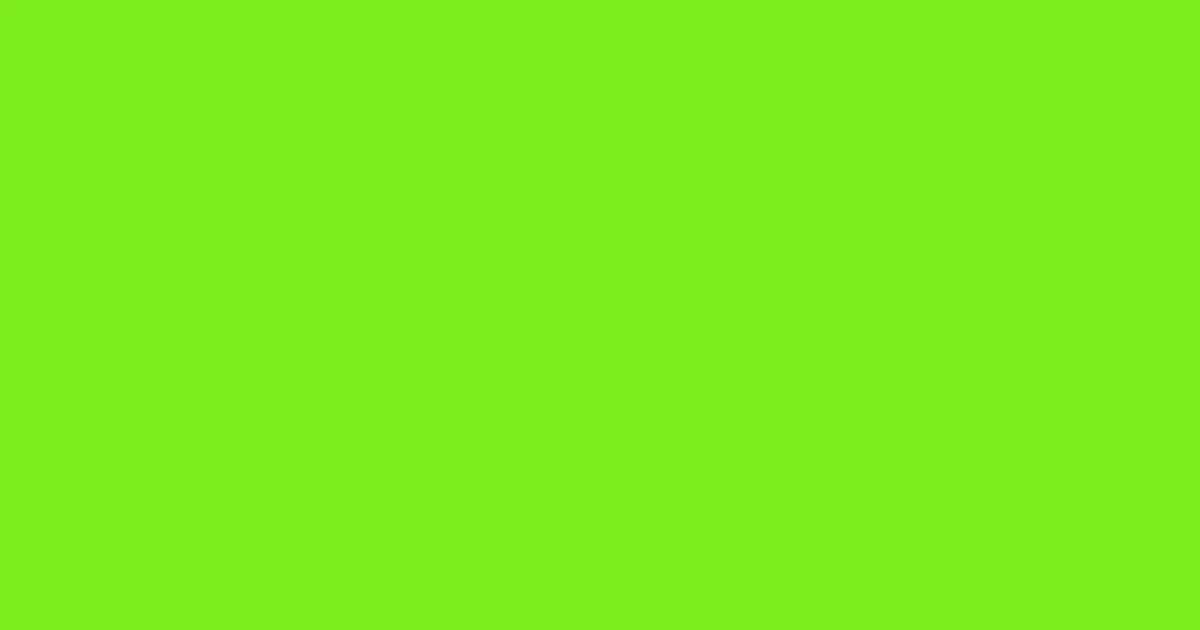 #7aed1c green lizard color image