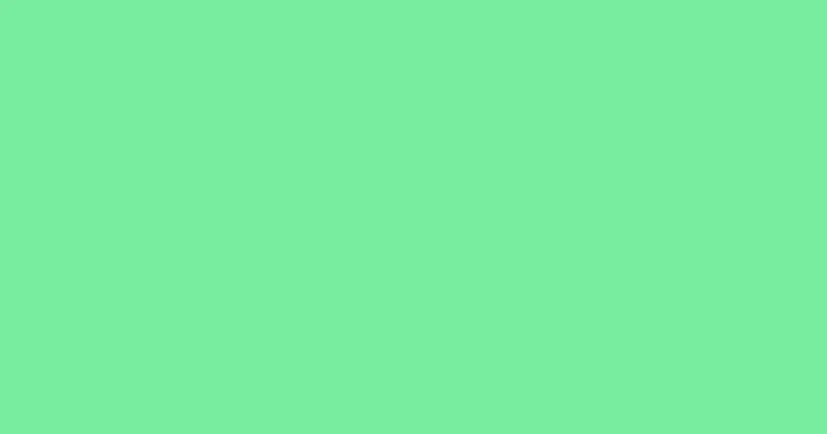#7aed9f caribbean green pearl color image