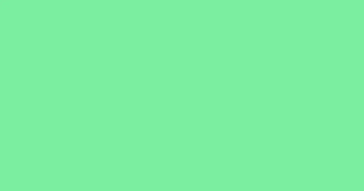 #7aeea0 caribbean green pearl color image