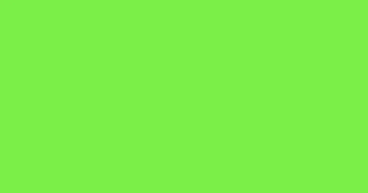 #7aef47 green lizard color image