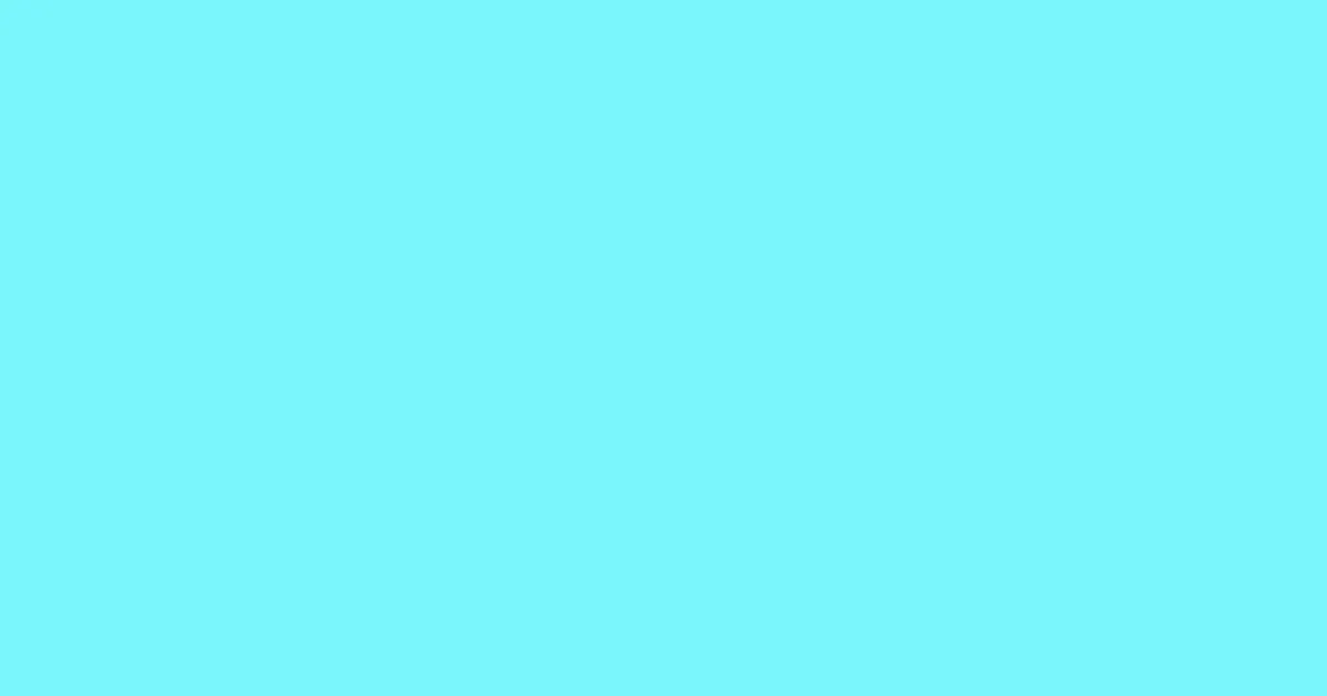 #7af6fc aquamarine color image
