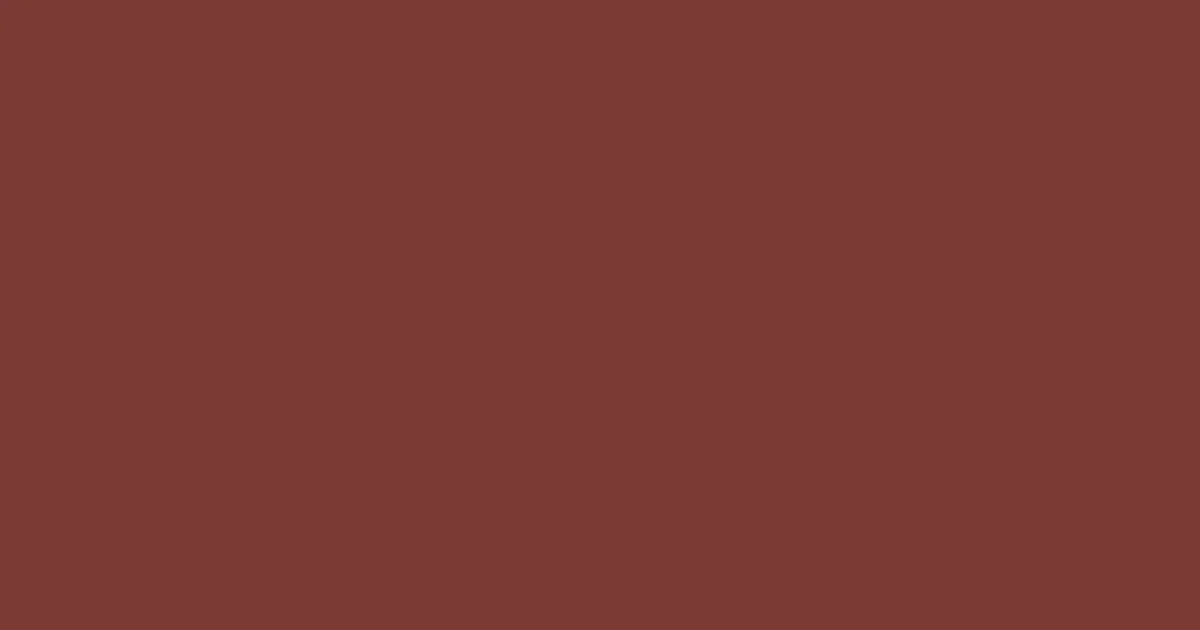#7b3a32 sanguine brown color image