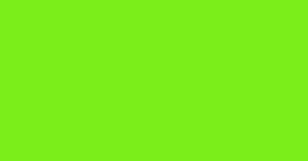 #7bee19 green lizard color image