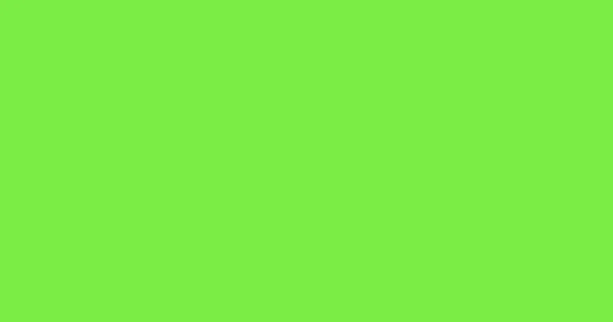 #7bee45 green lizard color image
