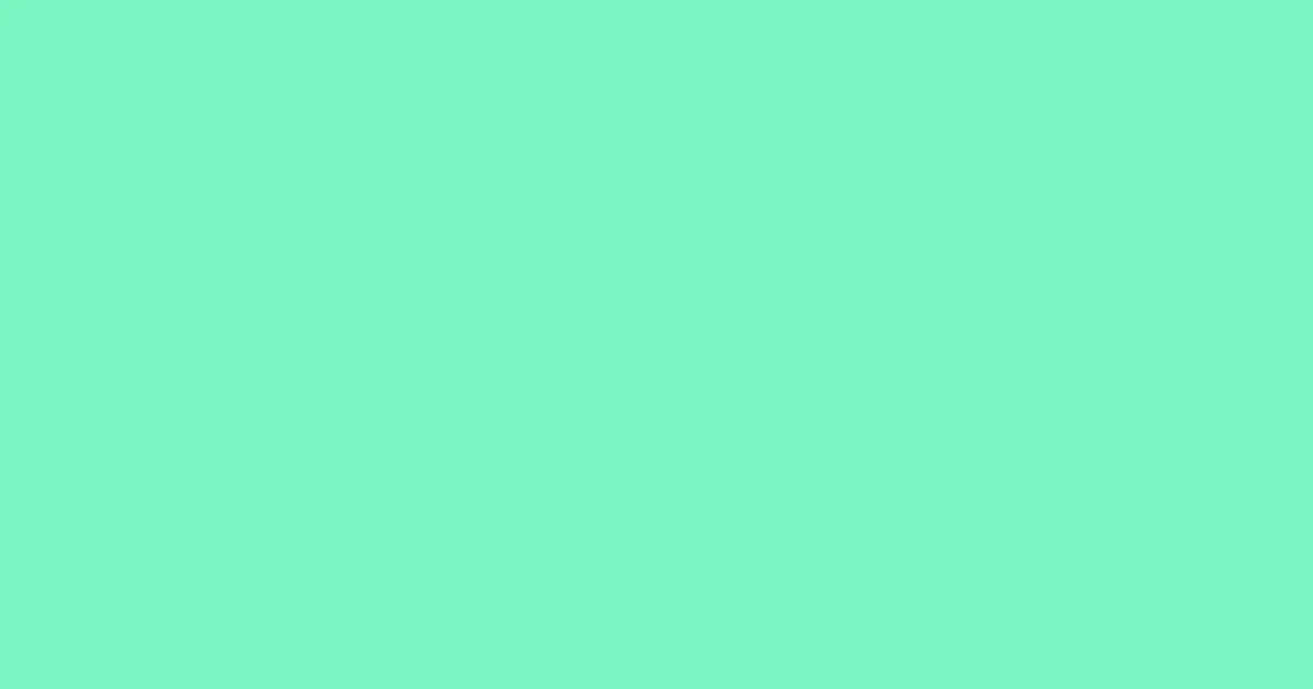 #7bf5c0 aquamarine color image