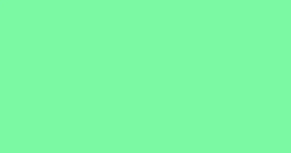 #7bf9a2 mint green color image
