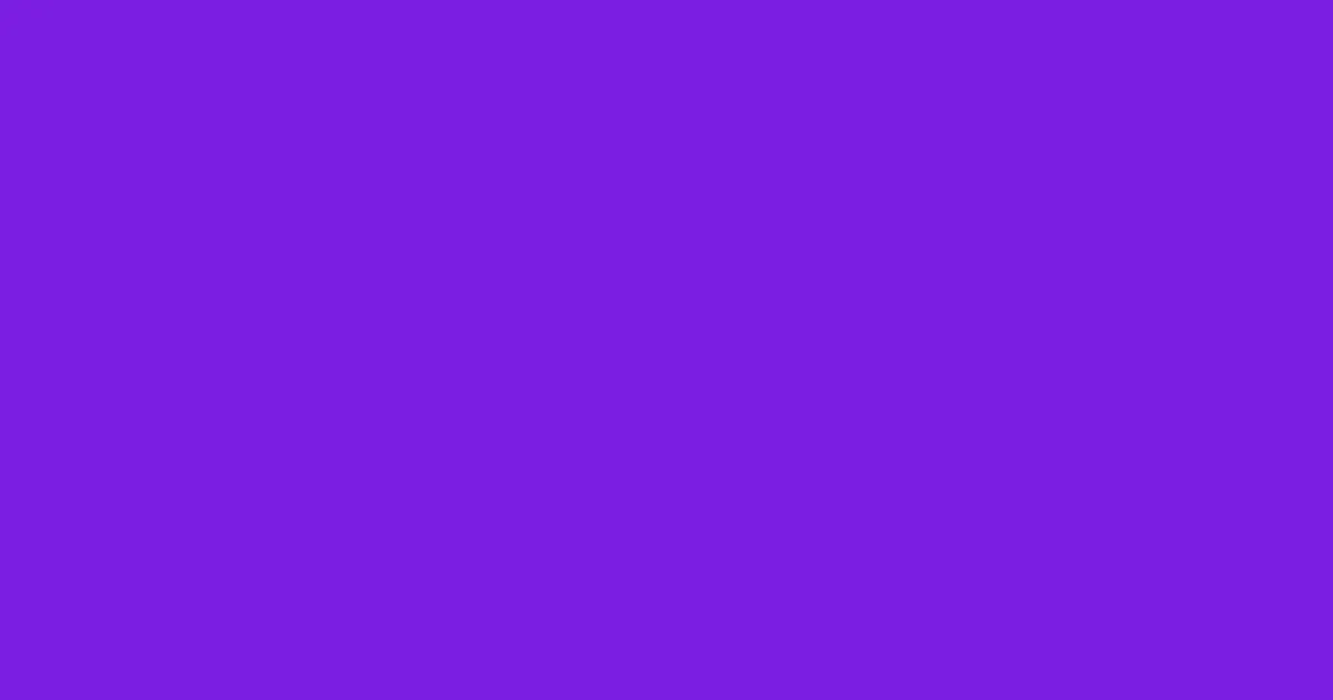 #7c1ee1 purple heart color image
