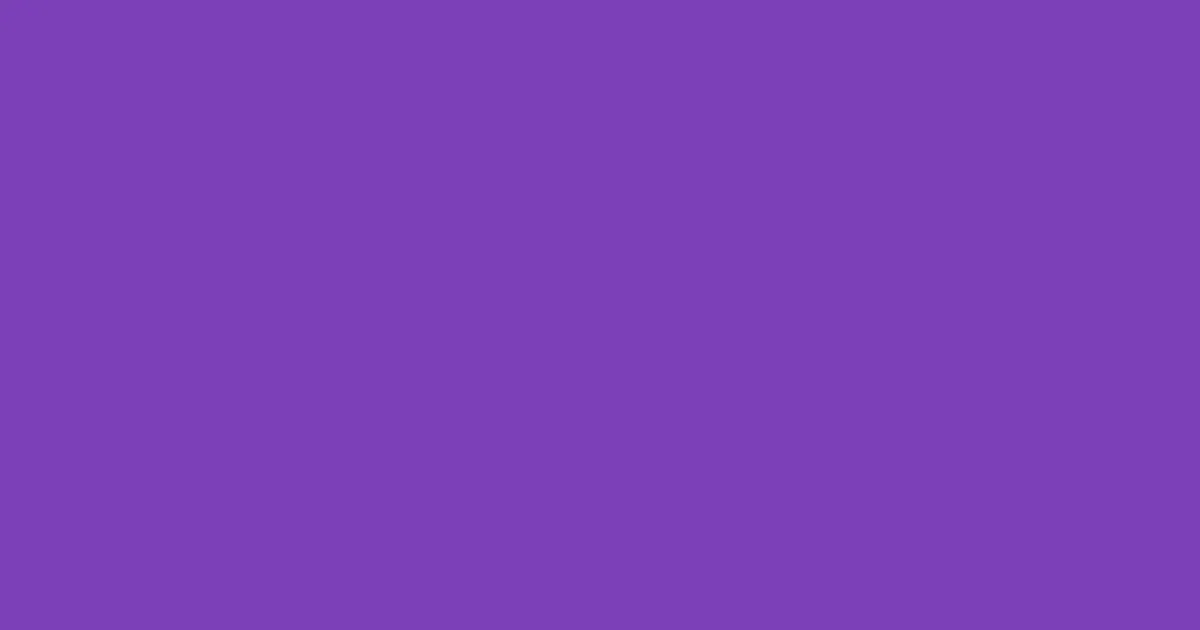 #7c3fb9 purple heart color image