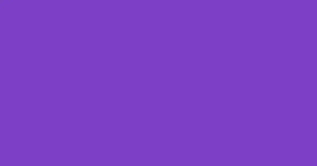 #7c3fc5 purple heart color image