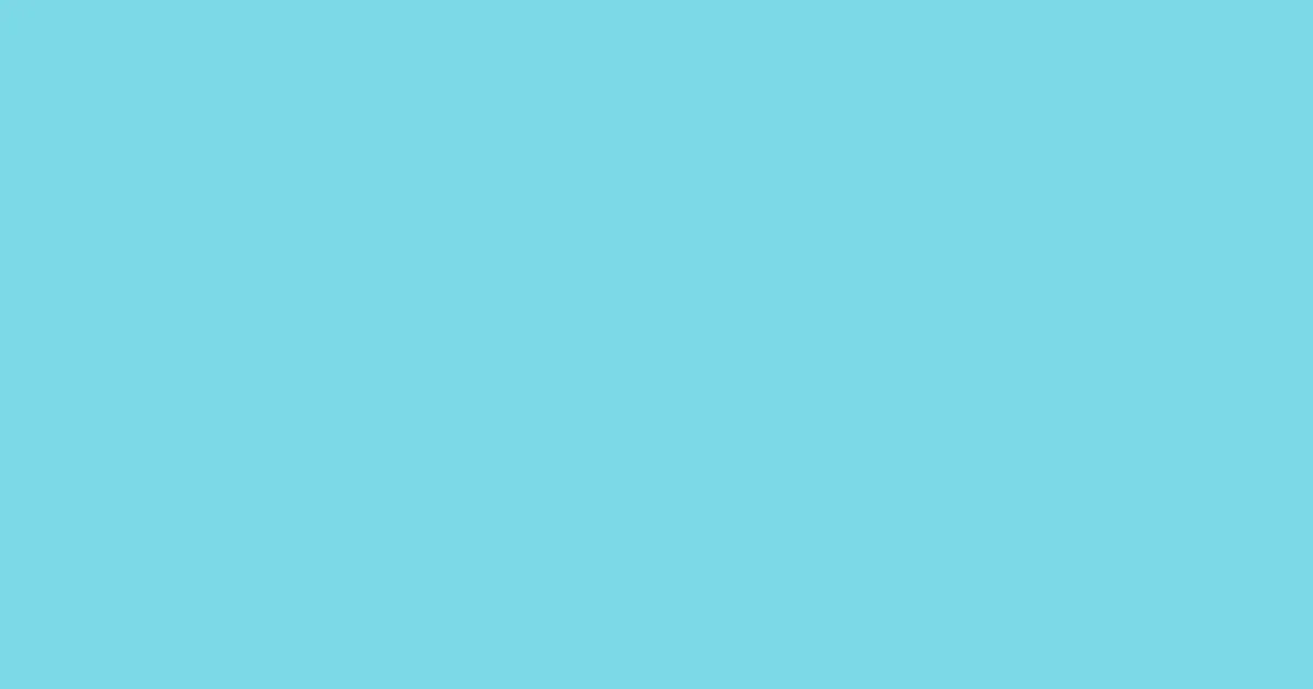 #7cdae7 turquoise blue color image