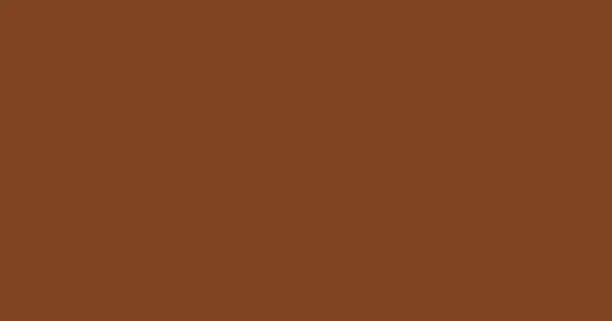 #7d4623 raw umber color image