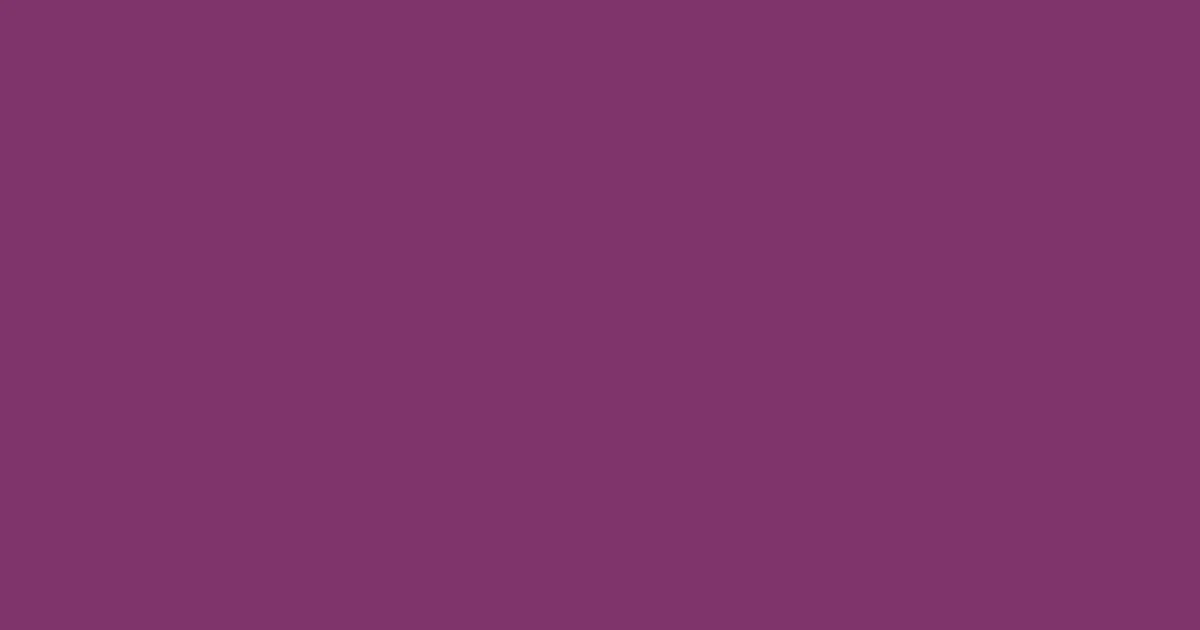 #7e346b plum color image