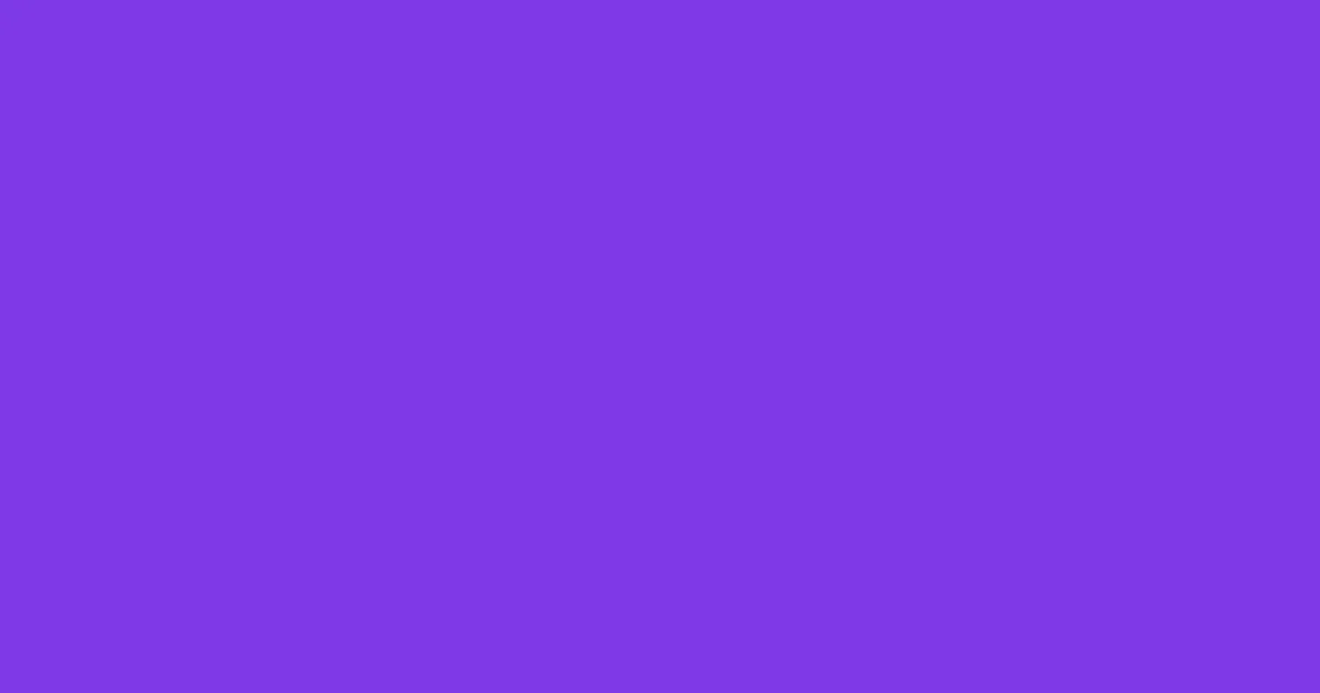 #7e39e7 purple heart color image