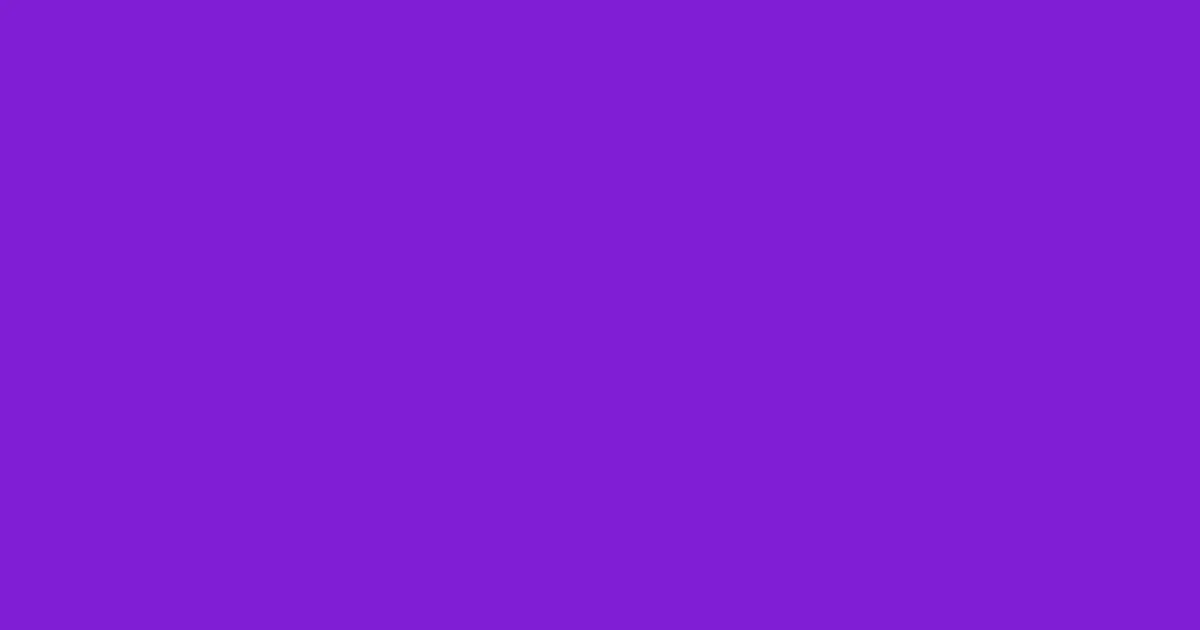 #7f1ed4 purple heart color image