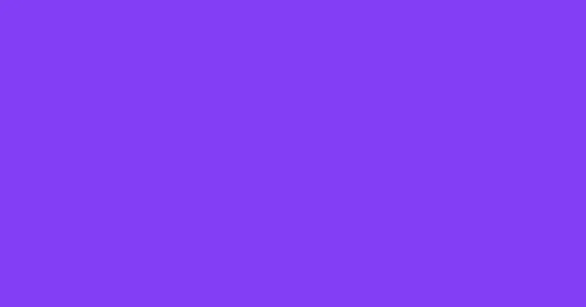 #823ef4 electric violet color image
