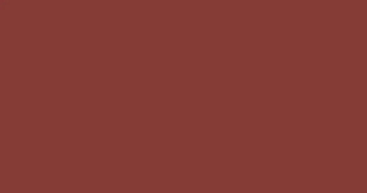 #853a37 sanguine brown color image