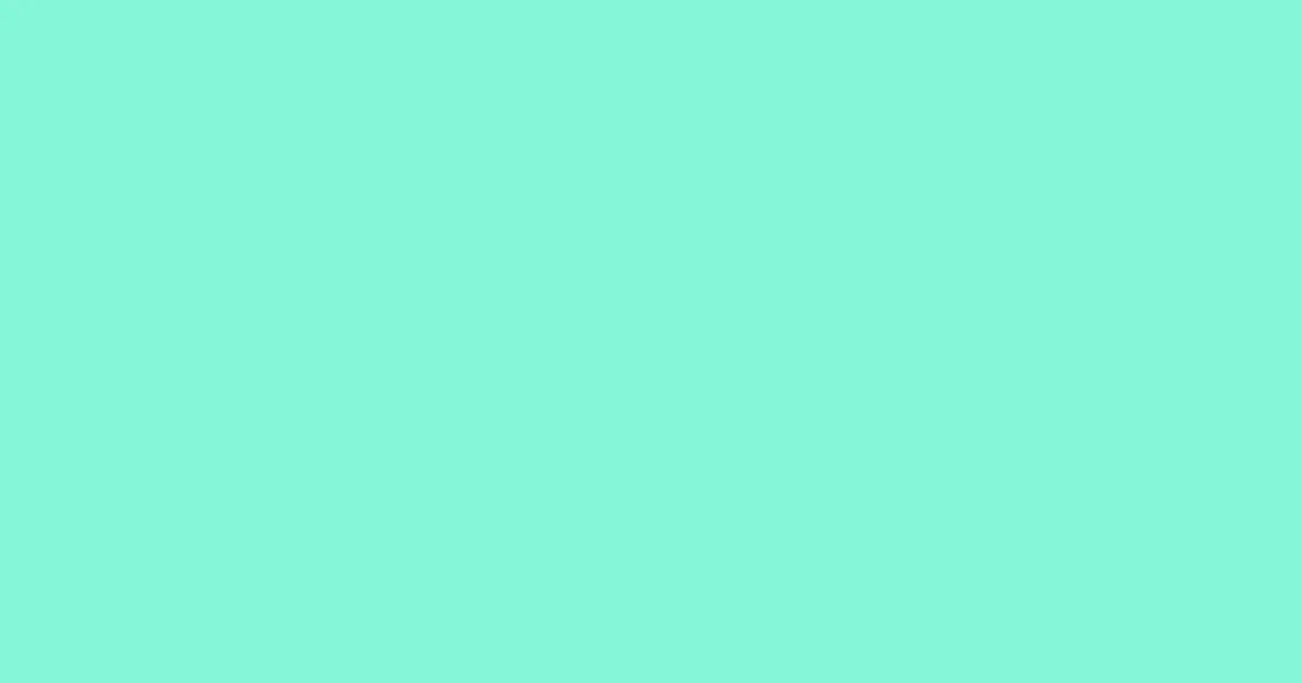 #85f7d7 aquamarine color image