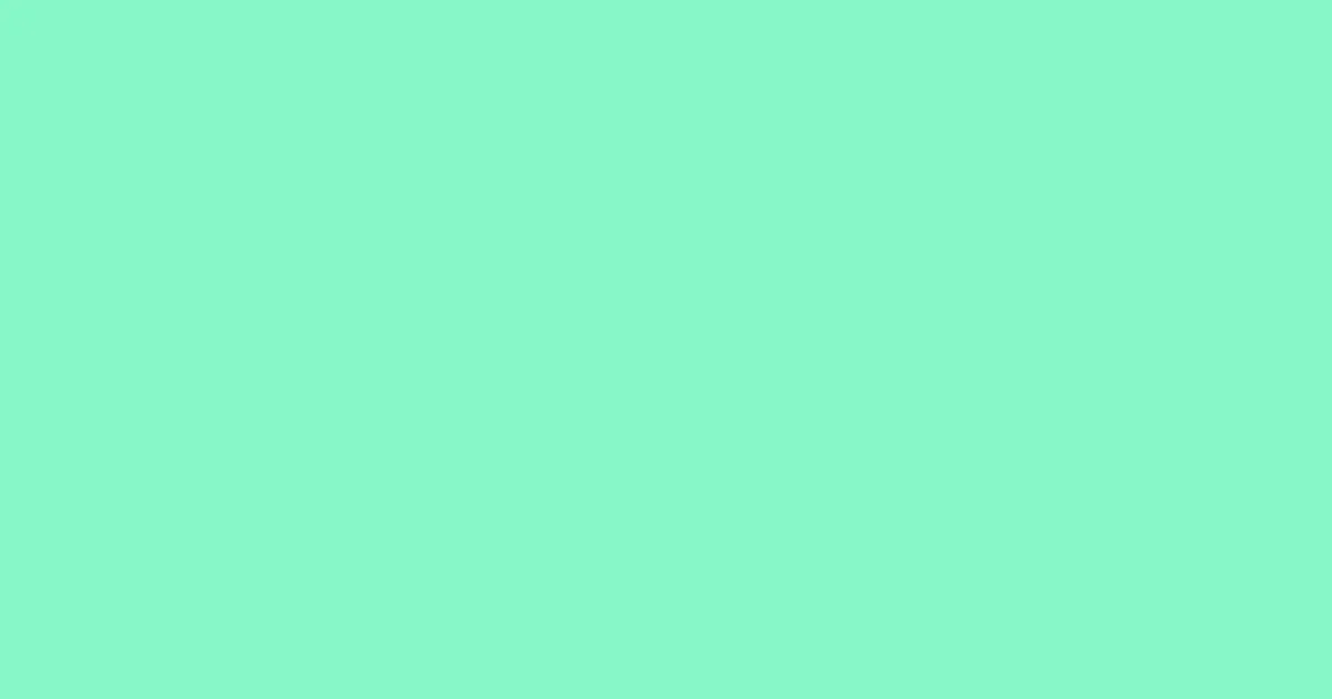 #86f7c7 aquamarine color image