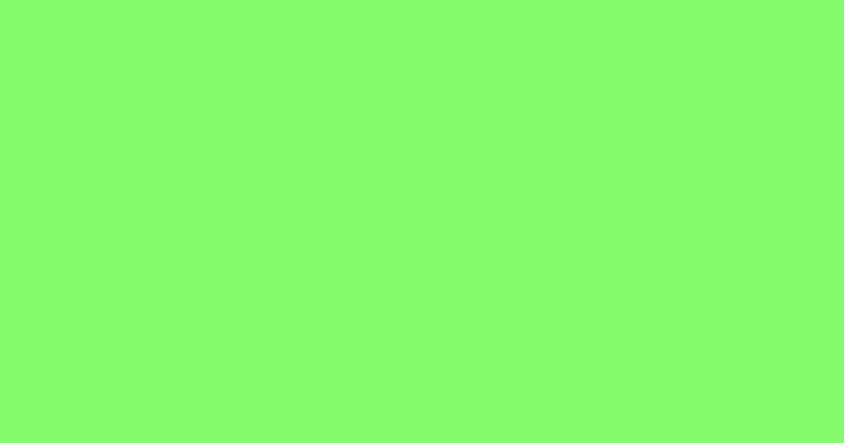 #86f96b screamin green color image