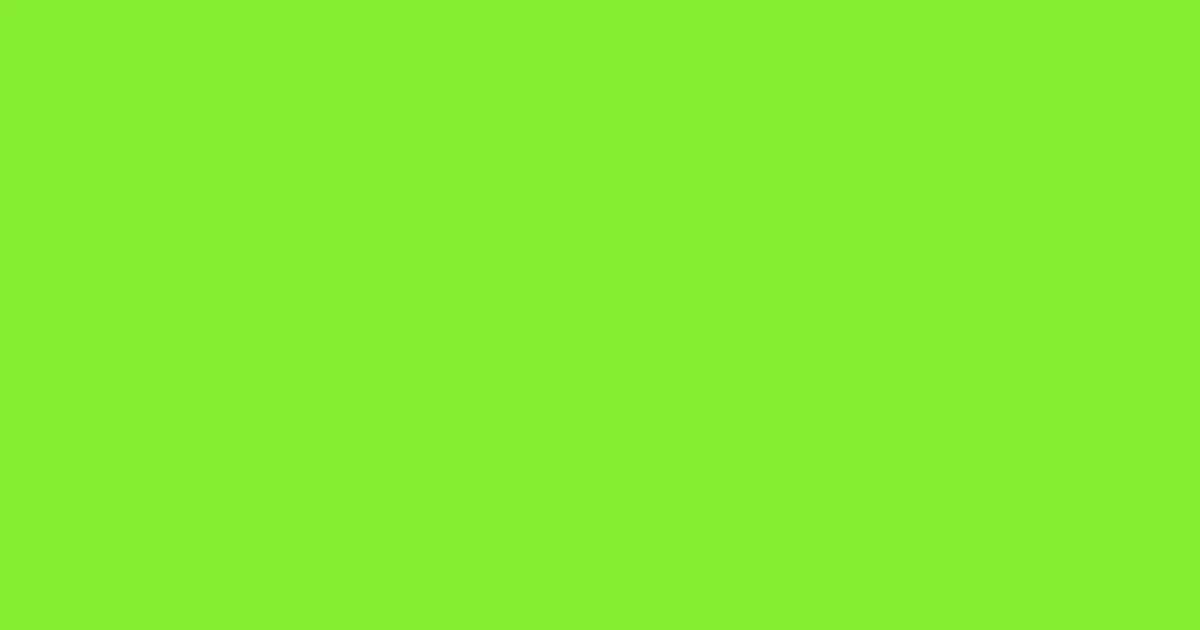 #87ee30 green lizard color image