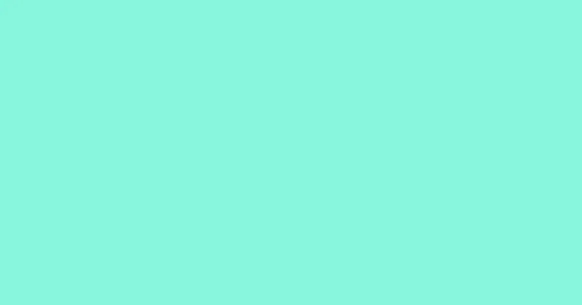 #87f6dc aquamarine color image