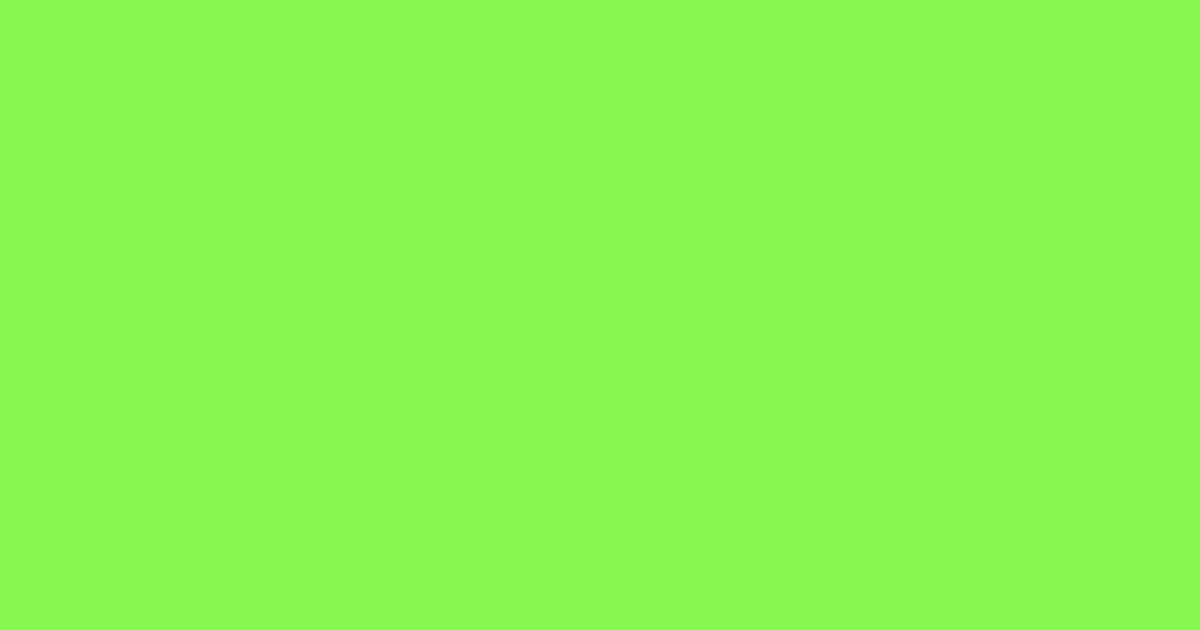 #88f74f green lizard color image