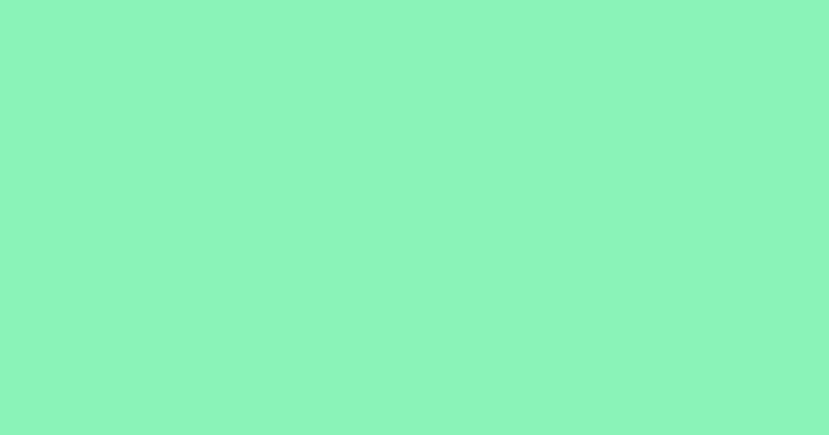 #89f3b7 magic mint color image