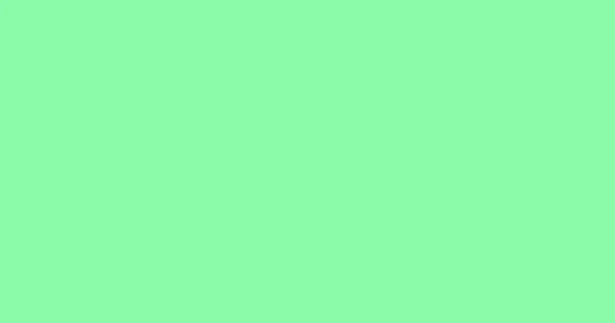 #8af9a8 mint green color image
