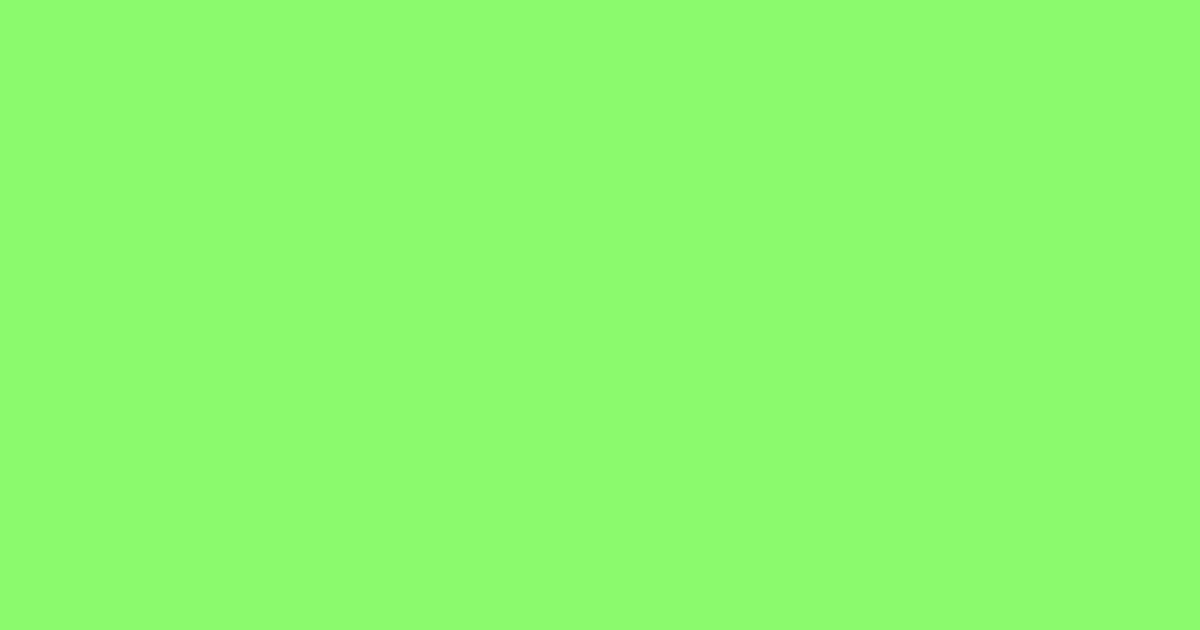 #8afb6c screamin green color image
