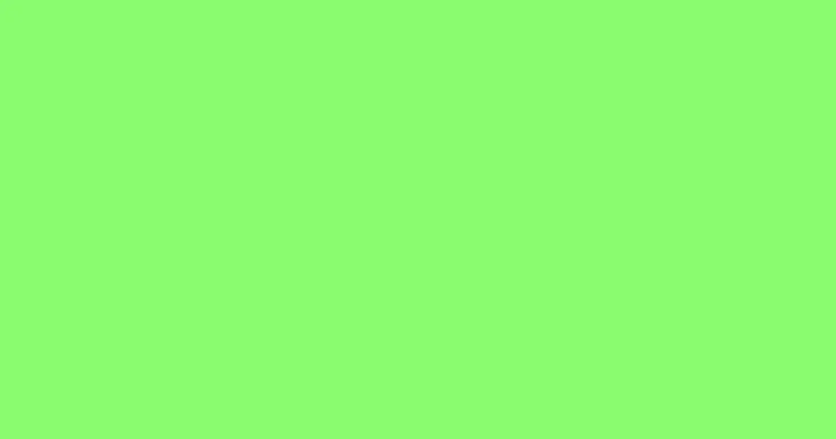 #8afb6f screamin green color image