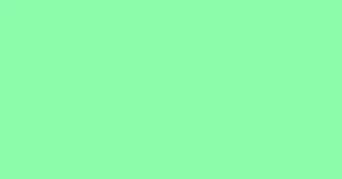 #8afca9 mint green color image