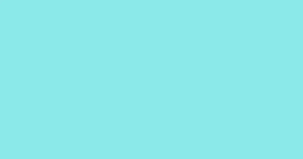 #8ce9ea sky blue color image