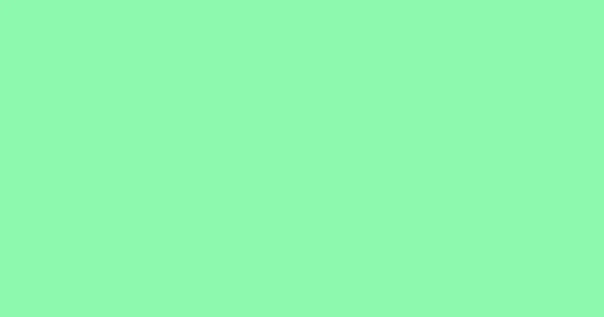 #8df9af mint green color image