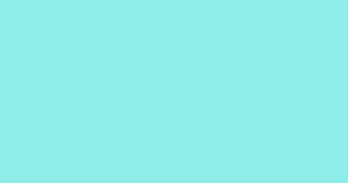 #8eede9 sky blue color image