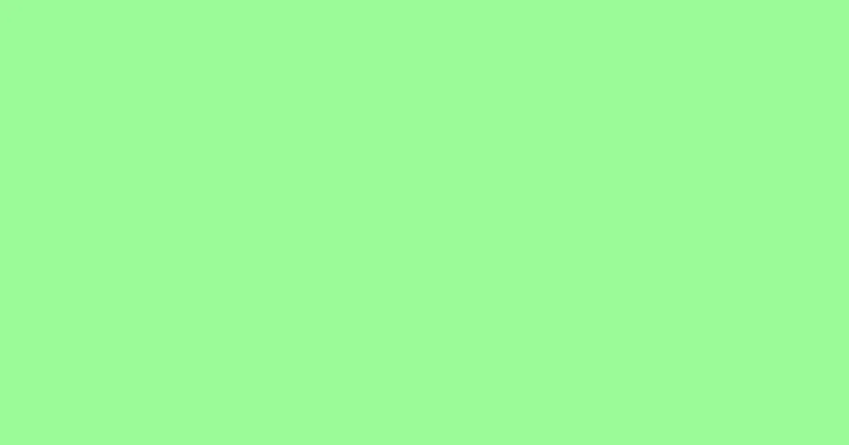 #9afb98 mint green color image