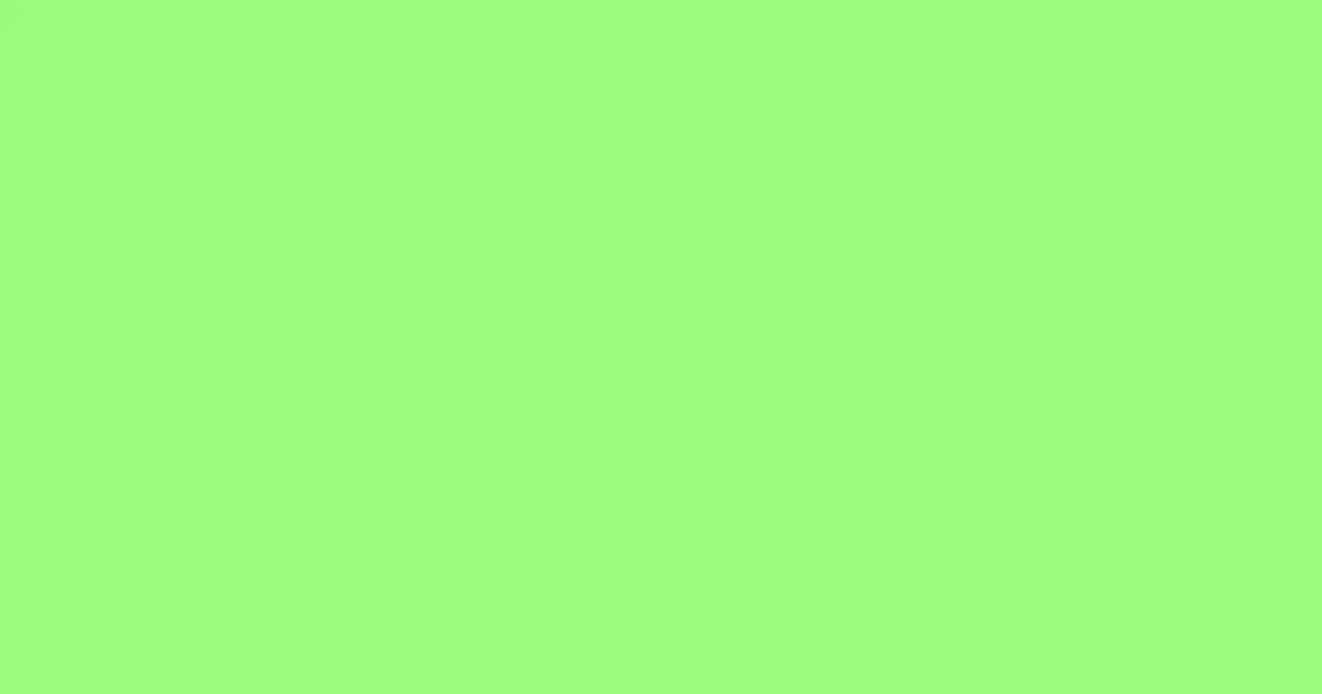 #9bfa7b screamin green color image