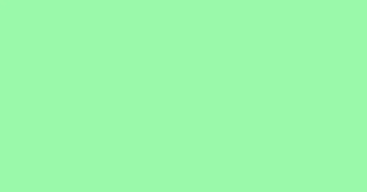 #9bfaa9 mint green color image