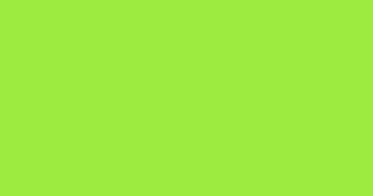 #9ceb40 green lizard color image