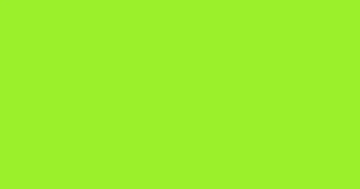 #9cf02c green lizard color image