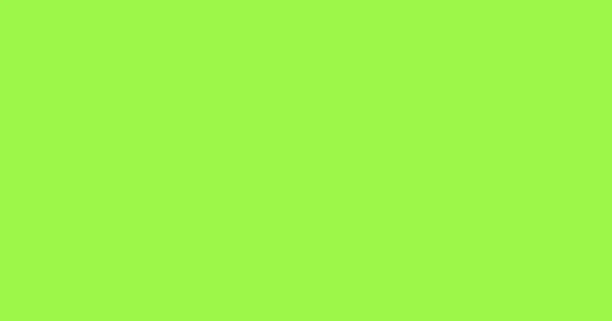 #9df74a green lizard color image