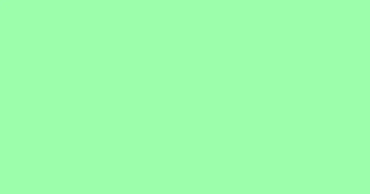 #9dfeab mint green color image