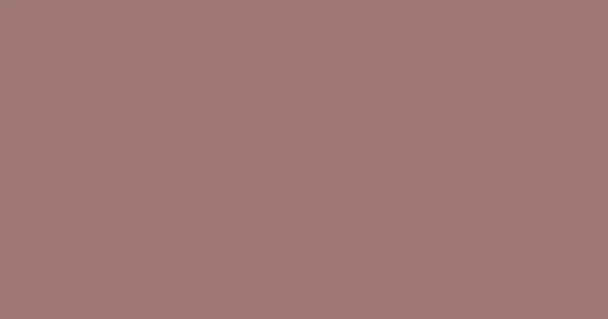 #9e7774 burnished brown color image