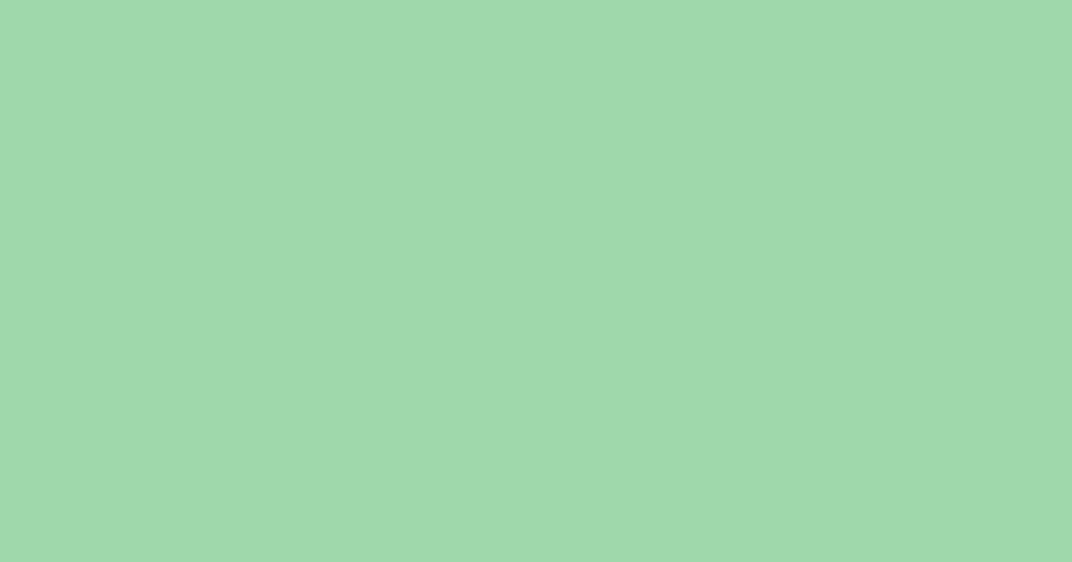 #9ed7a8 moss green color image