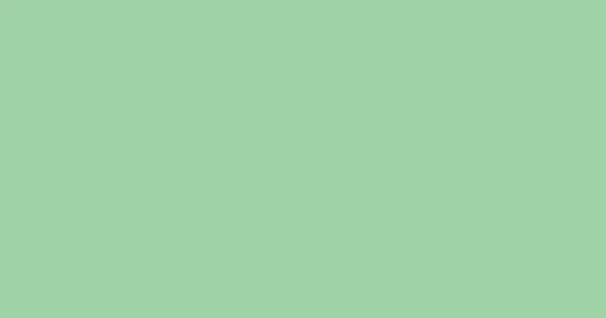#9fd2a2 moss green color image