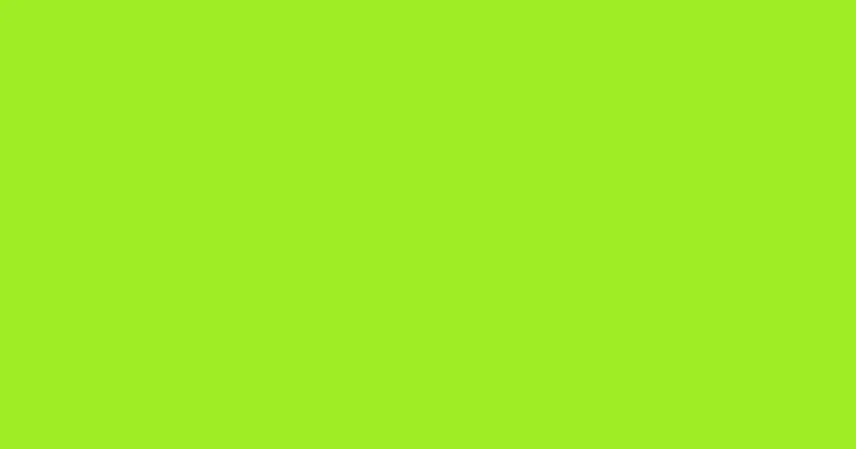 #9fed23 green lizard color image
