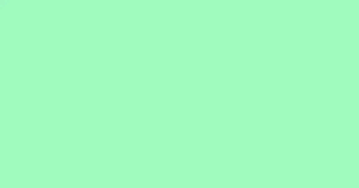 #9ff9bf mint green color image