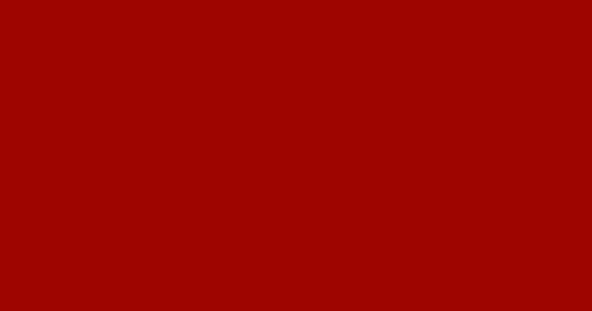 #a00602 bright red color image